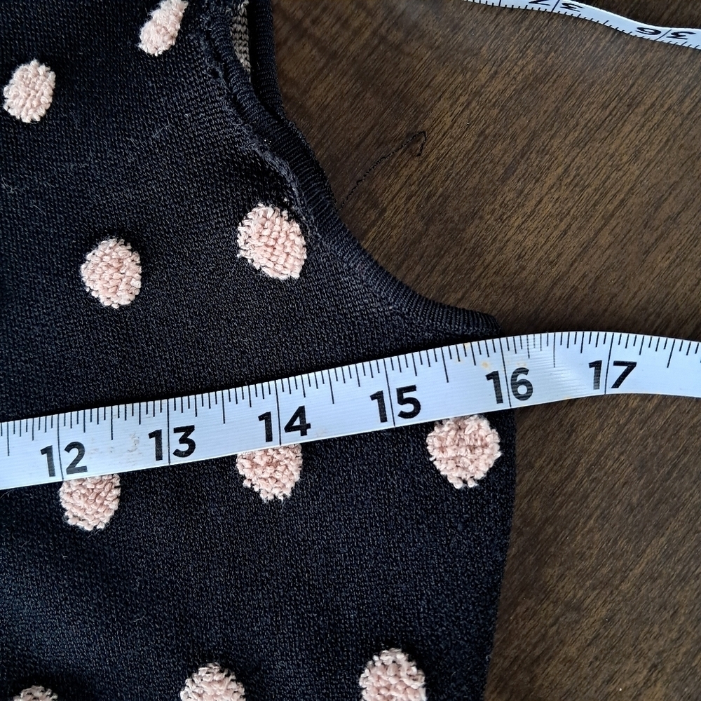 BCBG Maxazria Black/Beige Polka Dot Sleeveless Bodycon Dress Size Small - Picture 6 of 8